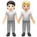 🧑🏻‍🤝‍🧑🏼 people holding hands: light skin tone, medium-light skin tone display on Apple